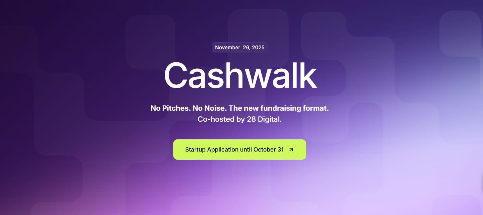 Cashwalk 2025: Bewerbungsphase läuft