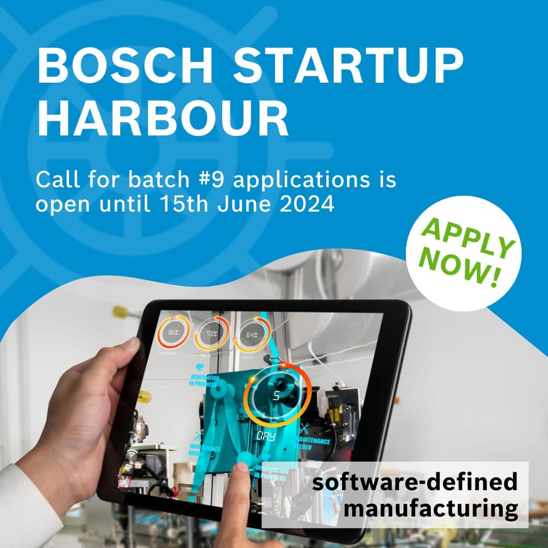Bosch Startup Harbour sucht Startups für Batch #9