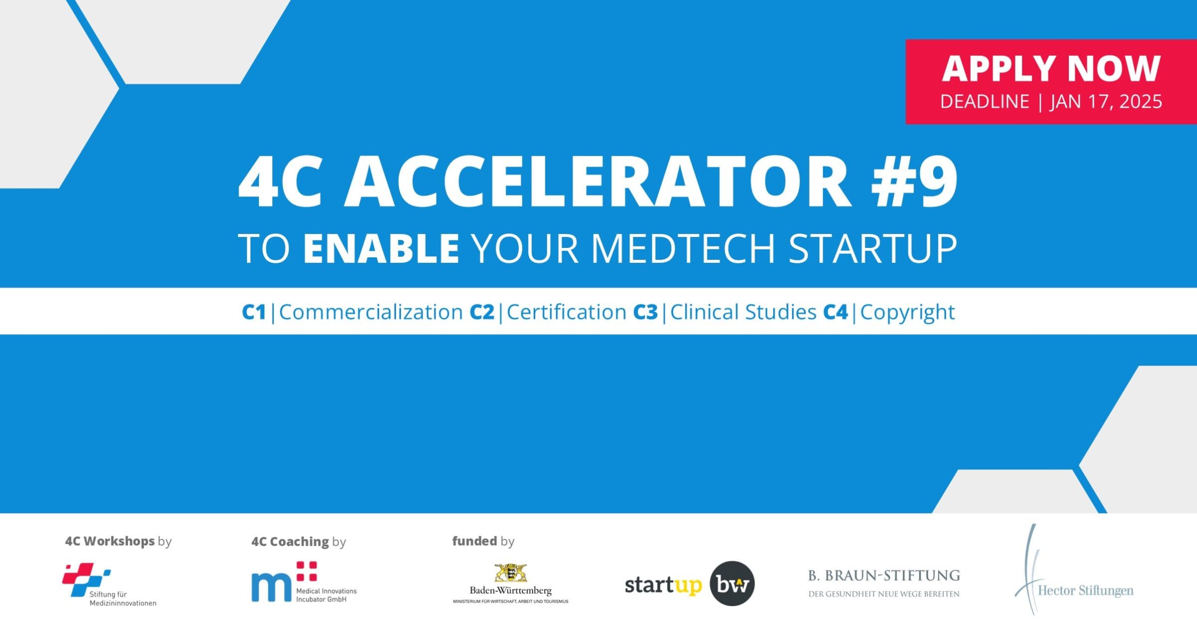 4C Accelerator sucht Medtech-Startups